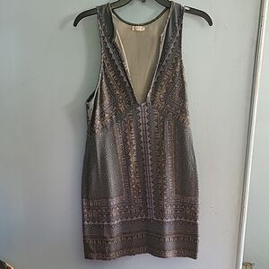 Free People  Sheath Dress With Plunge Neckline